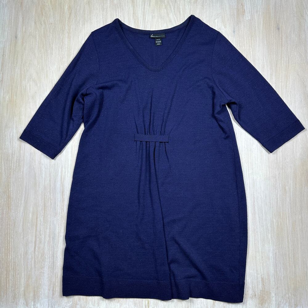 Lane Bryant V-Neck Empire Waist Office Casual Workwear Knit Sweater Dress 22/24